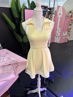atslw Pale Yellow Tennis Dress